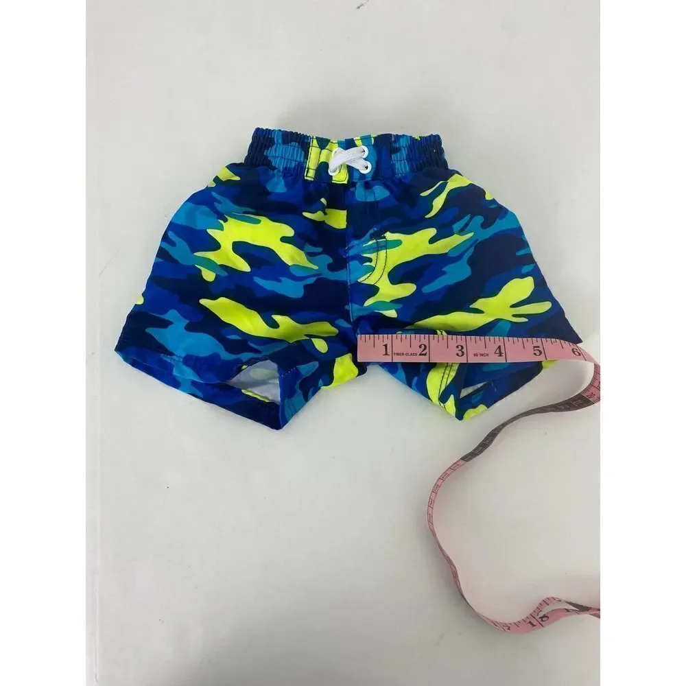 OP Ocean Pacific Baby Swim Trunks Camo Bright - Size 0-3 Months